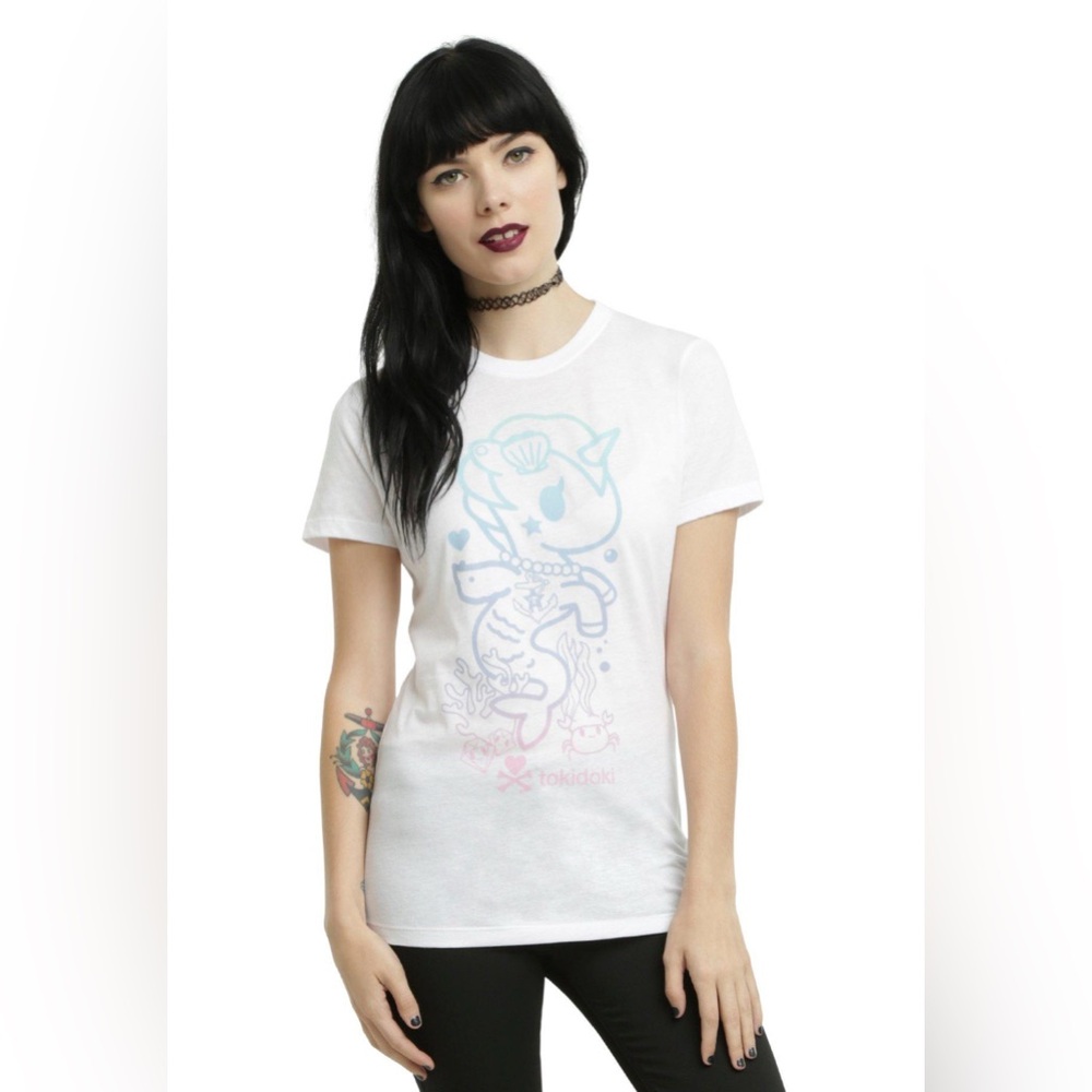 Tokidoki Mermicorno Pastel Outline Graphic T-Shirt